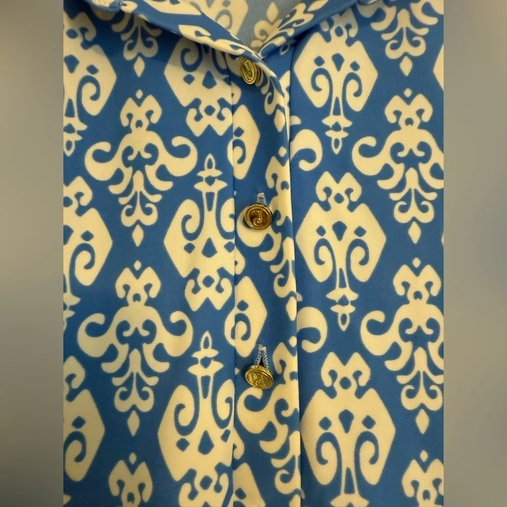 Jude Connally Jude Cloth Dress - Fleur De Lis Print size Medium, Hemmed